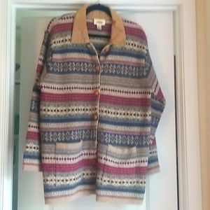 Wool sweater jacket